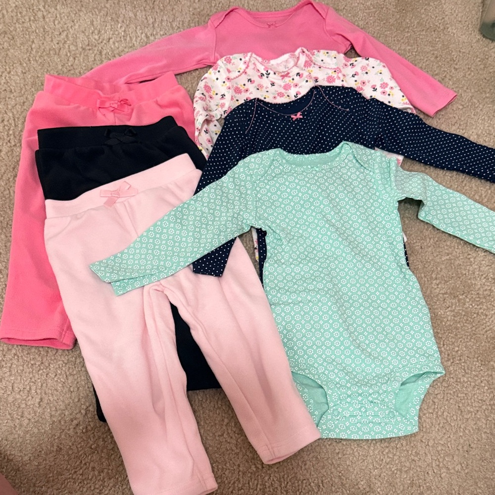 carters simple joy 18 month Baby Girl Clothing Set - Pink, Mint, Navy